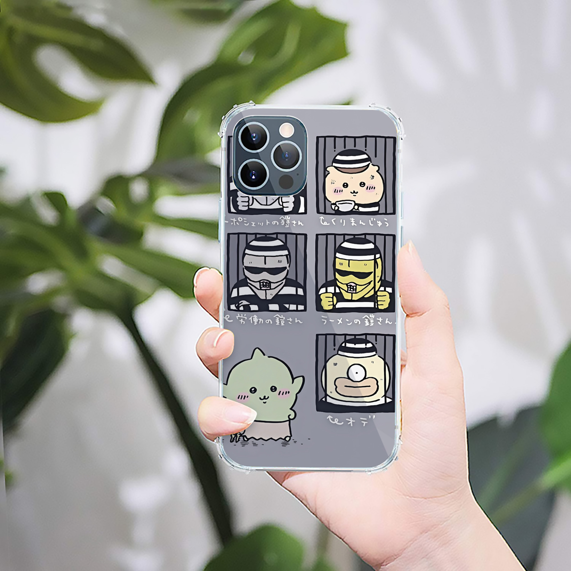 （画像用） ちいかわ Chii-kawa 【iPhone 12シリーズ対応】透明スマホケース（クリアソフトケース）